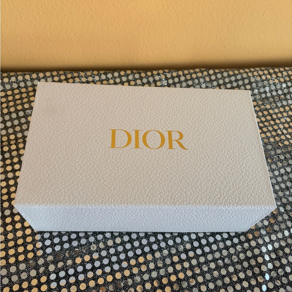 Dior Textured White Box with Gold Logo